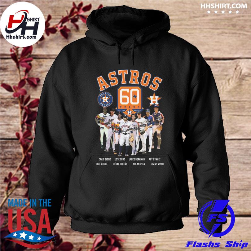 Houston Astros 60 years 1962 2022 signatures shirt, hoodie