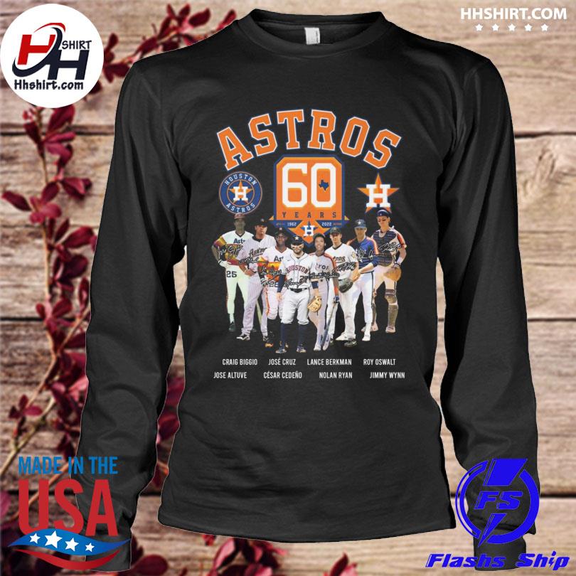 Houston Astros 60 Years 1962-2022 Signatures shirt, hoodie