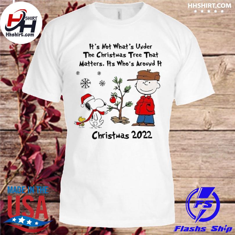It's not whats under the tree that matters its whats around it Peanuts Christmas sweater