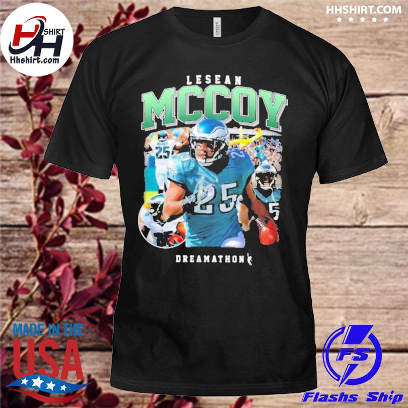 Lesean McCoy Philly Dreamathon Philadelphia Eagles black T shirt 2022 new  H0038