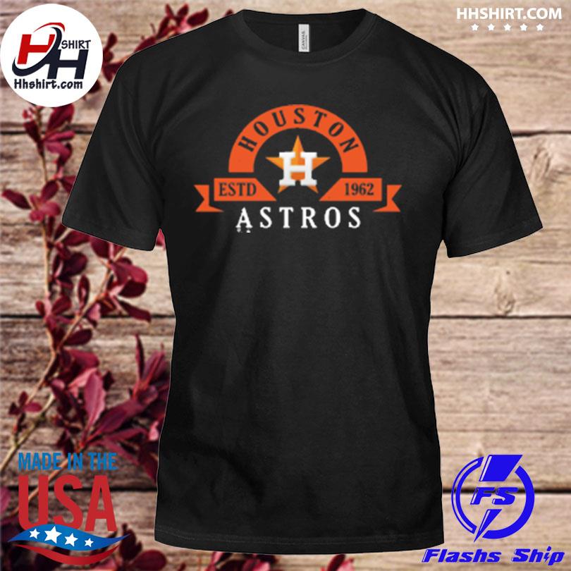 Men's houston astros heather navy utility two-stripe raglan tri