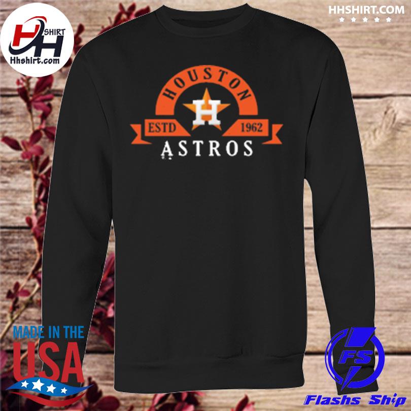 Houston astros heather navy utility two-stripe raglan shirt