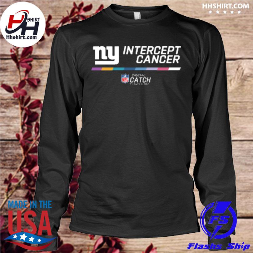 New York Giants 2021 Crucial Catch Intercept Cancer T Shirt