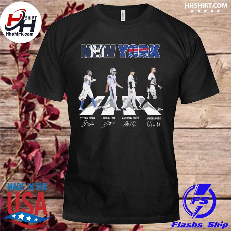 New York Rangers And New York Yankees Abbey Road Stefon Diggs josh Allen Anthony  Rizzo Aaron Judge signatures 2022 shirt, hoodie, sweater, long sleeve and  tank top