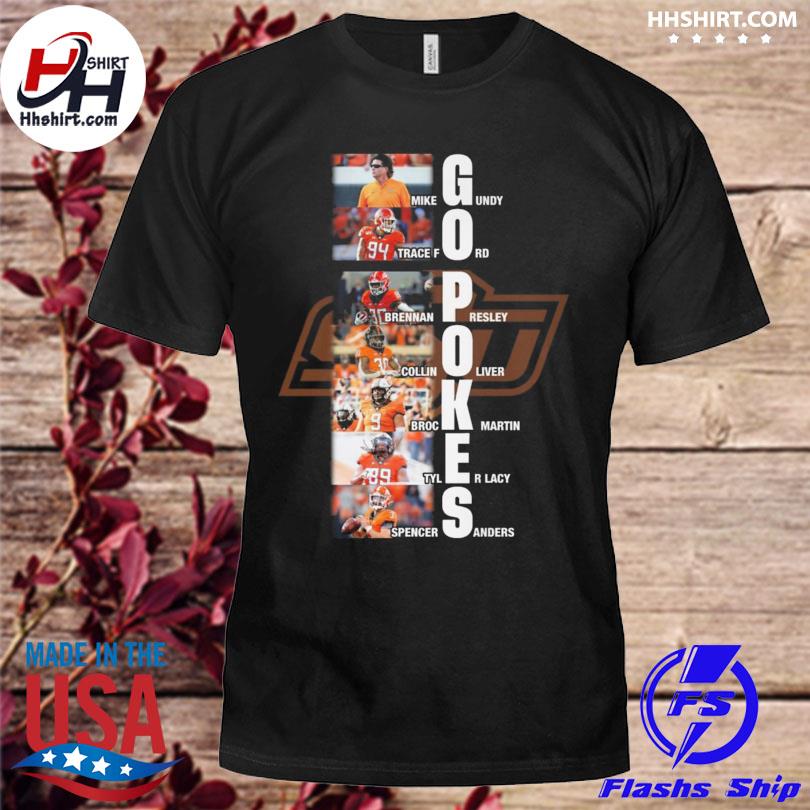 Official Oklahoma State Cowboys all team player signatures 2022 shirt