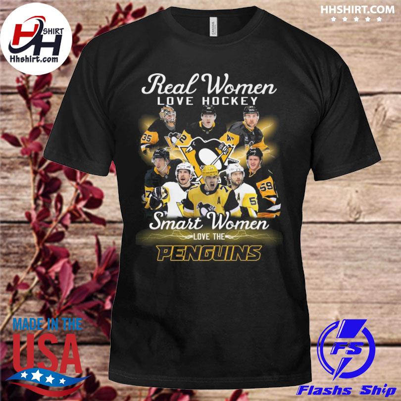 Official real women love football smart women love the Pittsburgh Penguins 2022 shirt