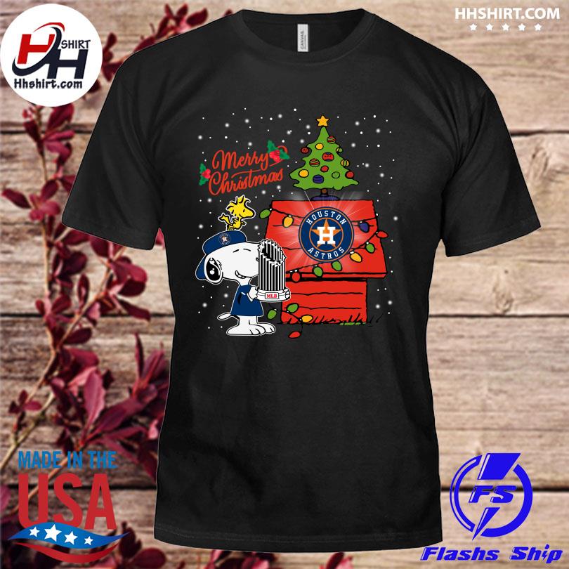 Official Snoopy and Woodstock houston astros merry christmas cup MLB postseason 2022 shirt