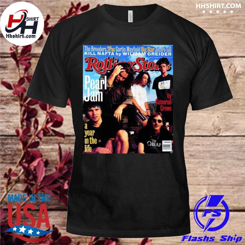 Pearl Jam was featured on their very first The Rolling Stone shirt