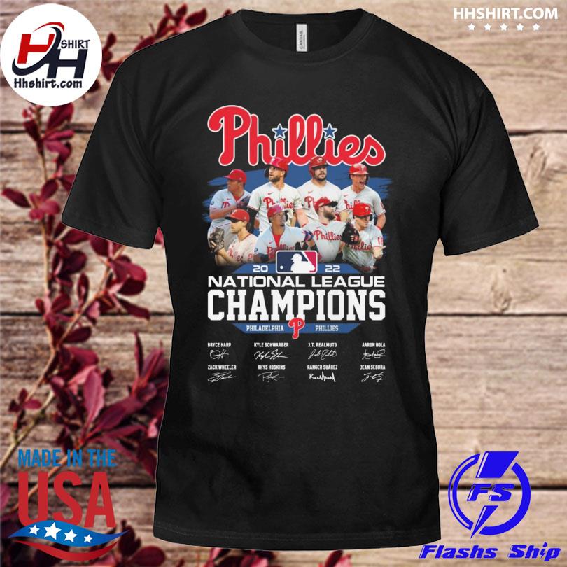 Philadelphia phillies 2022 national league champions signatures shirt