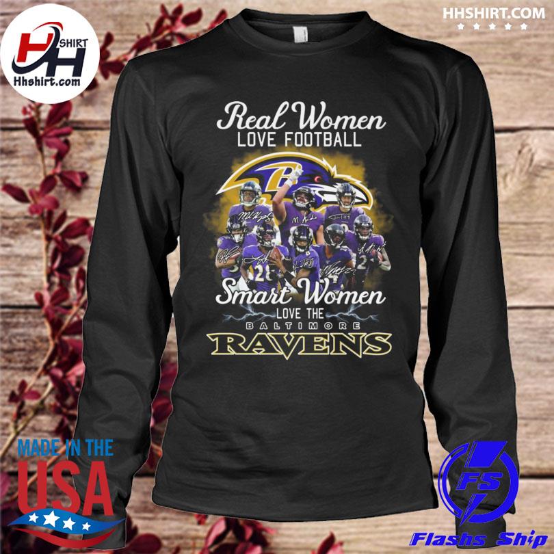 Real women love football smart women love the Baltimore Ravens heart logo  shirt, hoodie, sweater, long sleeve and tank top