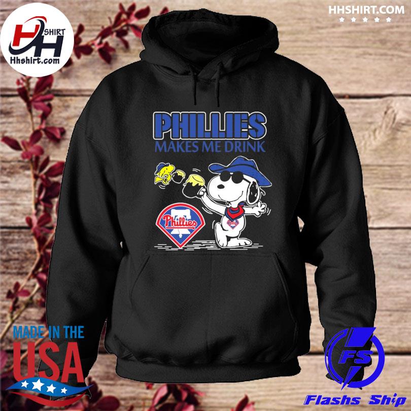 Snoopy And Woodstock Philadelphia Phillies Make Me Drink Shirt, hoodie,  sweater, long sleeve and tank top