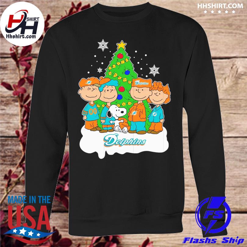 The Peanuts characters Miami Dolphins Christmas sweater, hoodie, sweater,  long sleeve and tank top