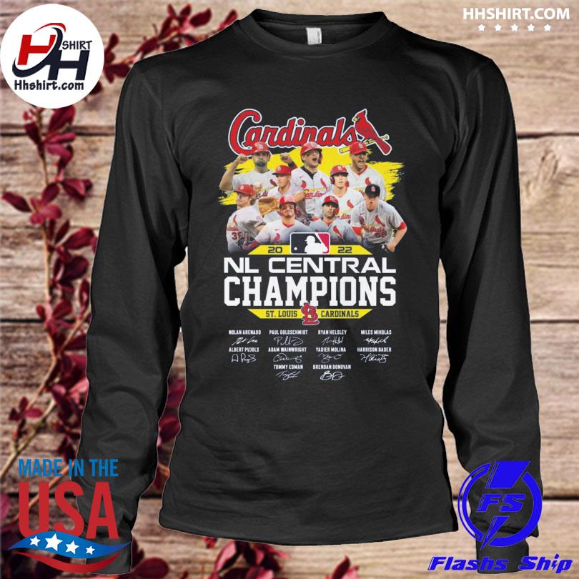 Premium official St Louis Cardinals 2022 Nl central division champions  signatures shirt, hoodie, sweater, long sleeve and tank top