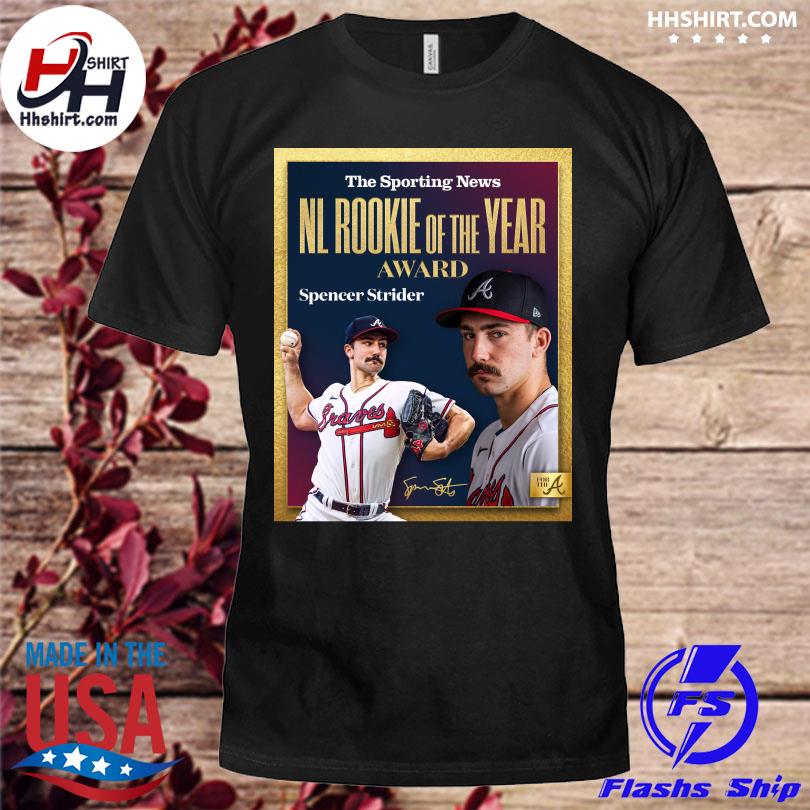 The sporting news Nl Rookie Of the year award Spencer strider signature shirt