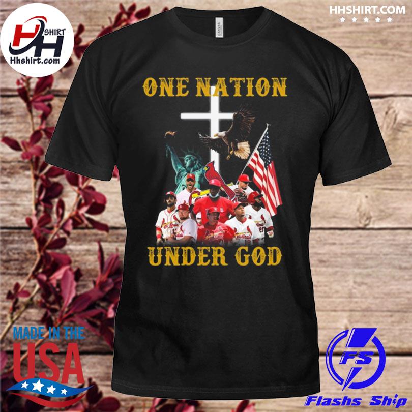 Albert Pujols Yadier Molina Adam Wainwright St Louis Cardinals one national god shirt