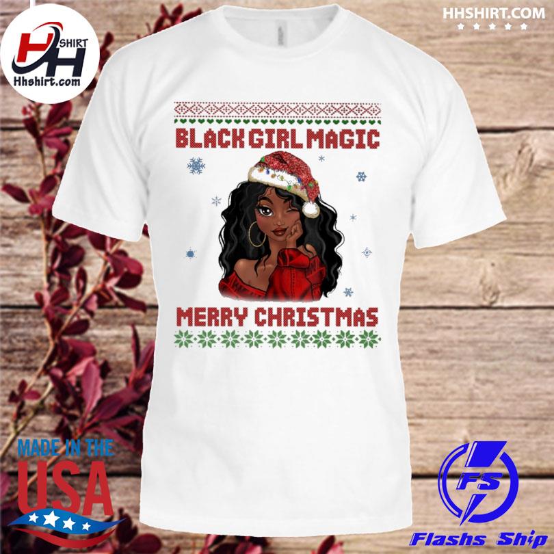 Black girl magic merry Christmas ugly sweater