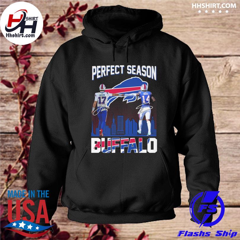 Buffalo Bills perfect season Josh Allen and Stefon Diggs signatures 2022 T- shirt - Kaiteez