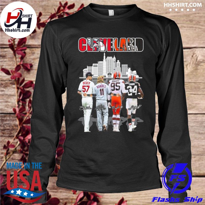 Cleveland Shane Bieber José Ramírez Myles Garrett Nick Chubb signatures  shirt, hoodie, longsleeve tee, sweater