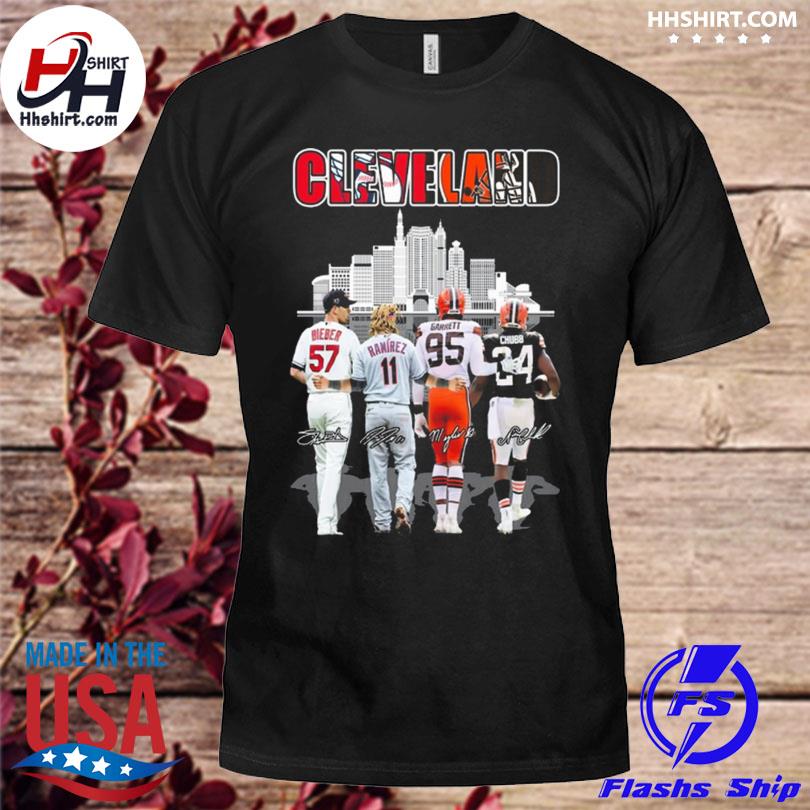 Cleveland Shane Bieber José Ramírez Myles Garrett Nick Chubb signatures  shirt, hoodie, longsleeve tee, sweater