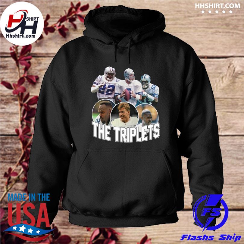 Dallas Cowboys Dak Prescott and Troy Aikman and Michael Irvin the triplets  shirt, hoodie, sweater, long sleeve and tank top