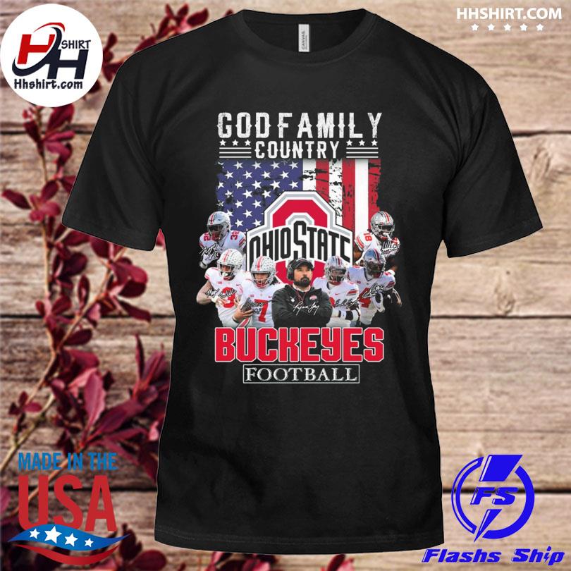 God family country ohio state buckeyes football signatures shirt