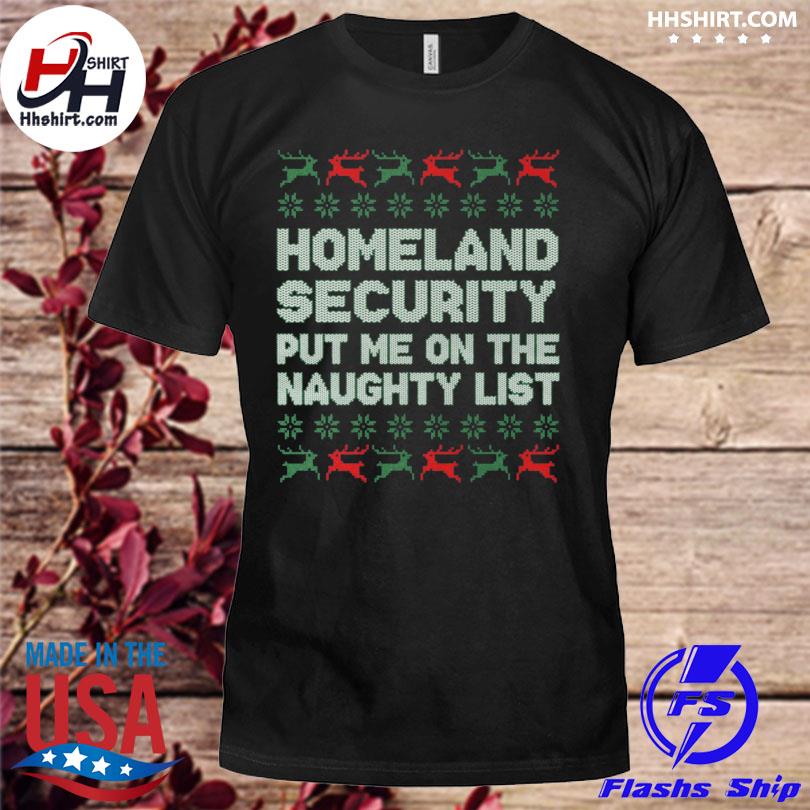 Homeland security naughty list ugly Christmas sweater