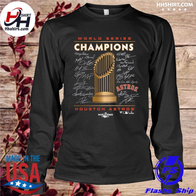 Houston Astros 2022 World Series Champions Signature Roster T-shirt