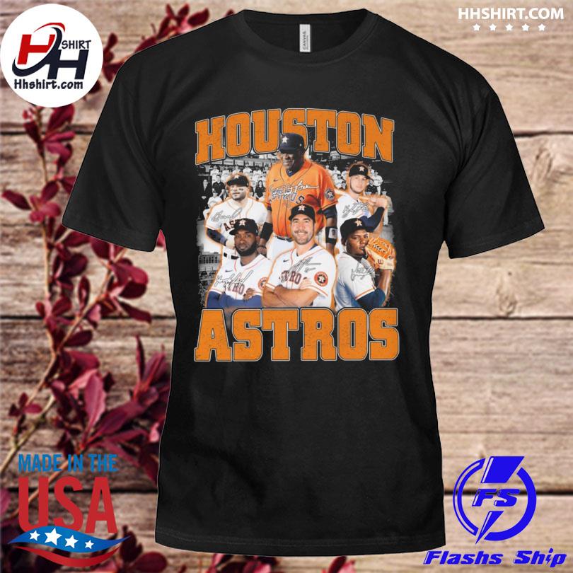 Houston astros team player or 34 or 27 or 01 signatures shirt