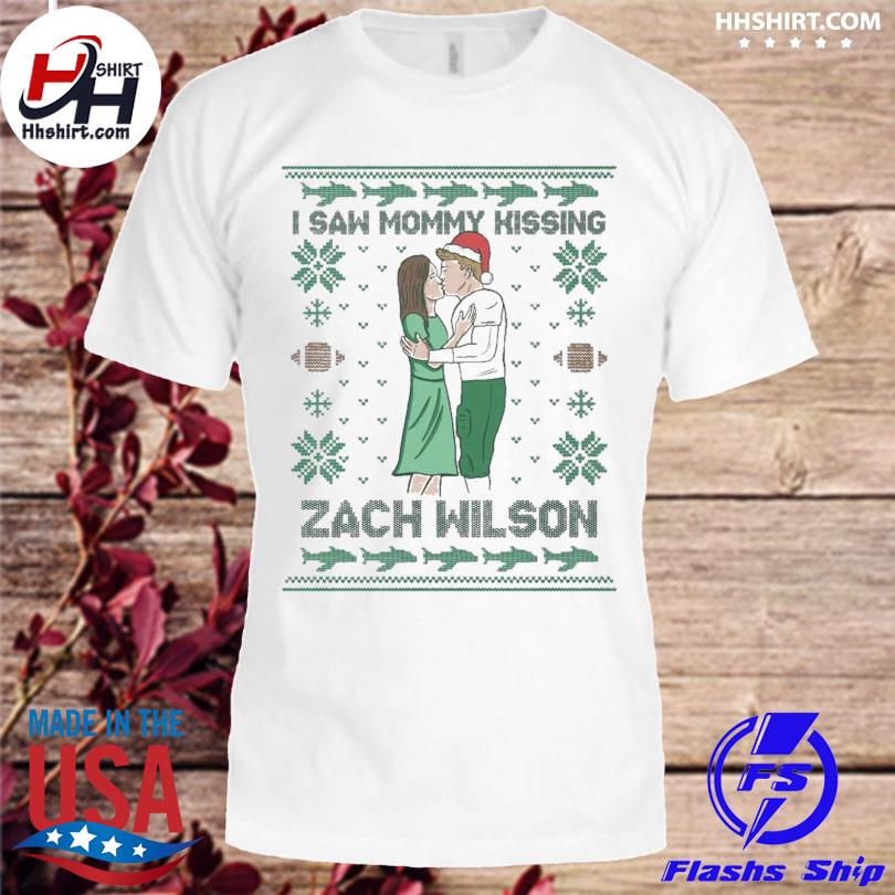 I saw mommy kissing zach wilson ugly Christmas sweater