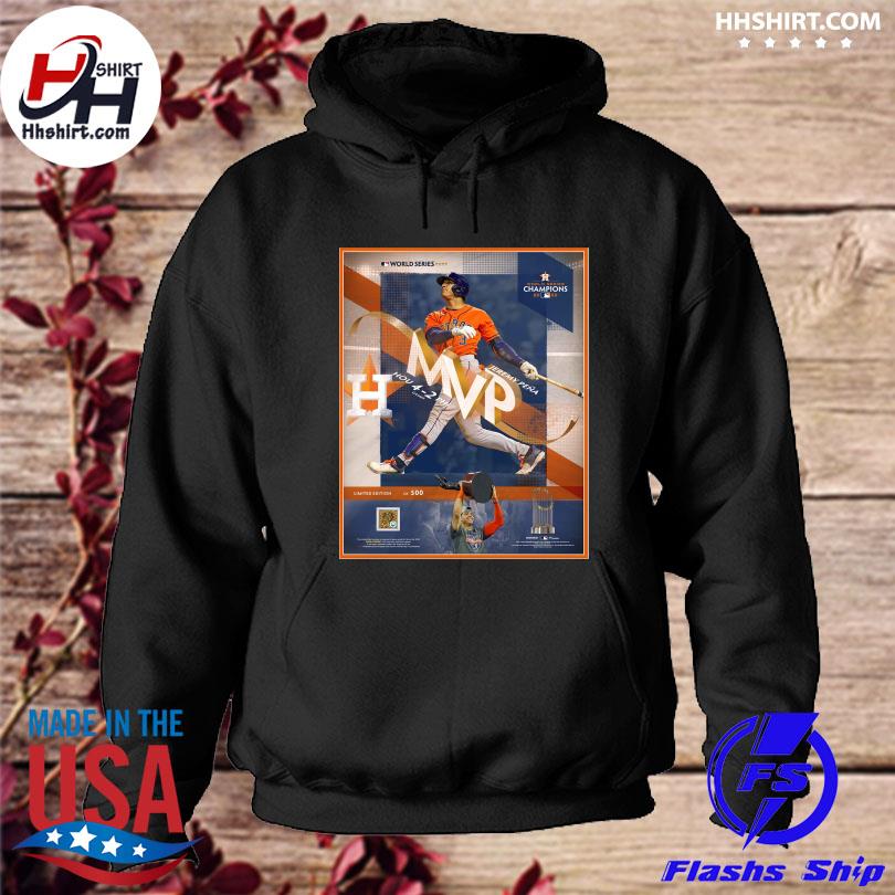 Jeremy peña houston astros authentic framed 2022 world series mvp collage  with a piece of game-used world series shirt, hoodie, longsleeve tee,  sweater