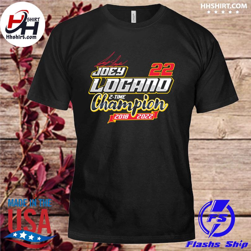 Joey Logano 2-time champion 2018 2022 signature shirt