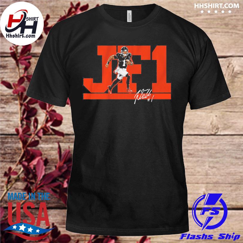 Justin Fields Chicago Bears football JF1 signature 2022 T-shirt