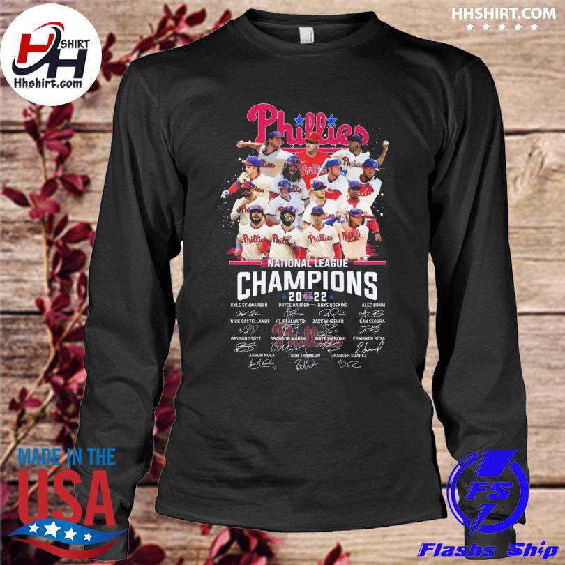 Philadelphia Phillies 2022 National league champions signatures shirt,  hoodie, sweater, long sleeve and tank top