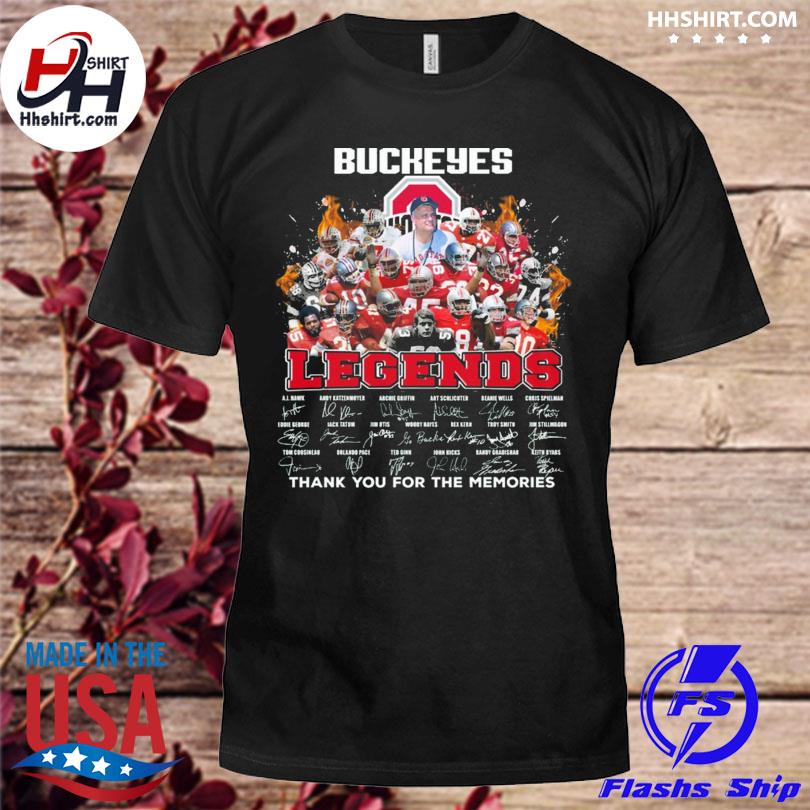 Ohio State Buckeyes legends thank you for the memories signatures shirt