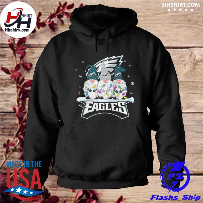 Philadelphia Eagles Football Gnomes Christmas Gift For Dad Mom Fan Black  T-Shirt