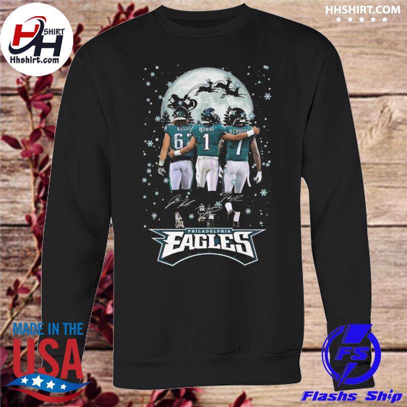 Philadelphia Eagles Jason Kelce Jalen Hurts And DeVonta Smith Signatures  Merry Christmas sweater, hoodie, sweater, long sleeve and tank top