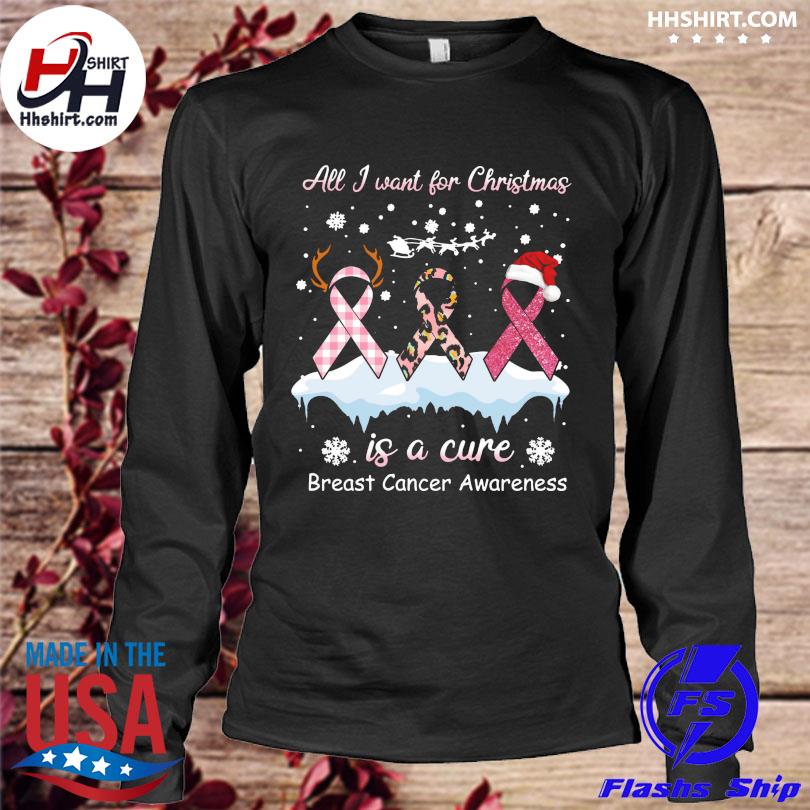 landinwaarts Analist voertuig Santa breast cancer all I want for Christmas is cuire breast cancer  awareness Christmas sweater, hoodie, longsleeve tee, sweater