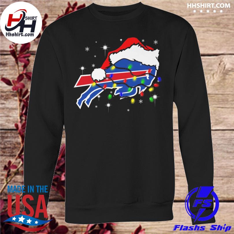 Buffalo Bills Santa Hat Christmas Light Shirt, hoodie, sweater, long sleeve  and tank top