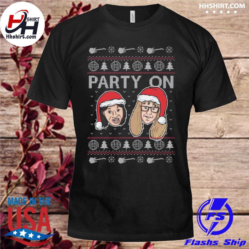 Santa party on ugly Christmas sweater