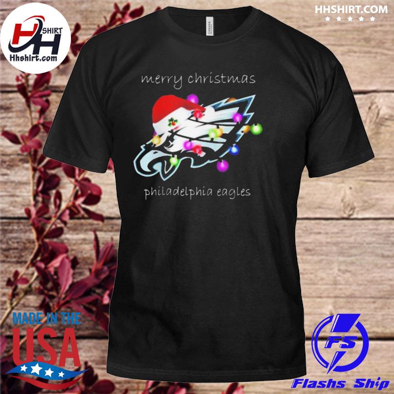 Santa philadelphia eagles merry lights Christmas sweater