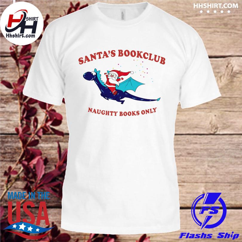 Santa's bookclub naughty books only Christmas sweater