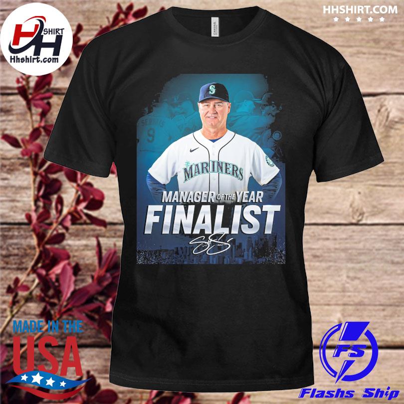 Scott servais seattle mariners manager of the year finalist signature 2022 shirt