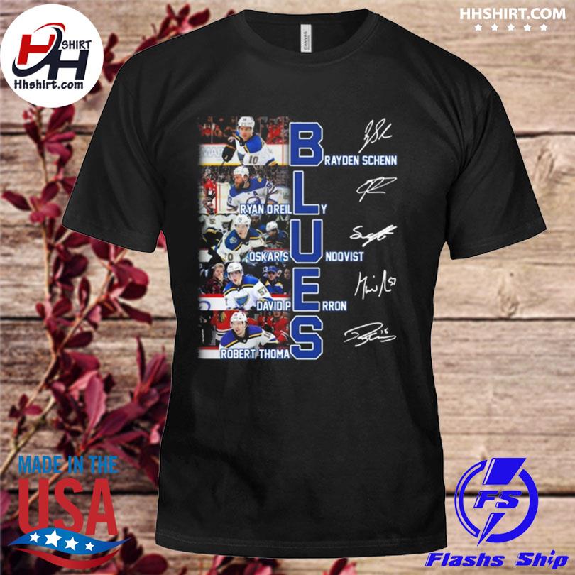 St. Louis Blues all team players signatures t-shirt