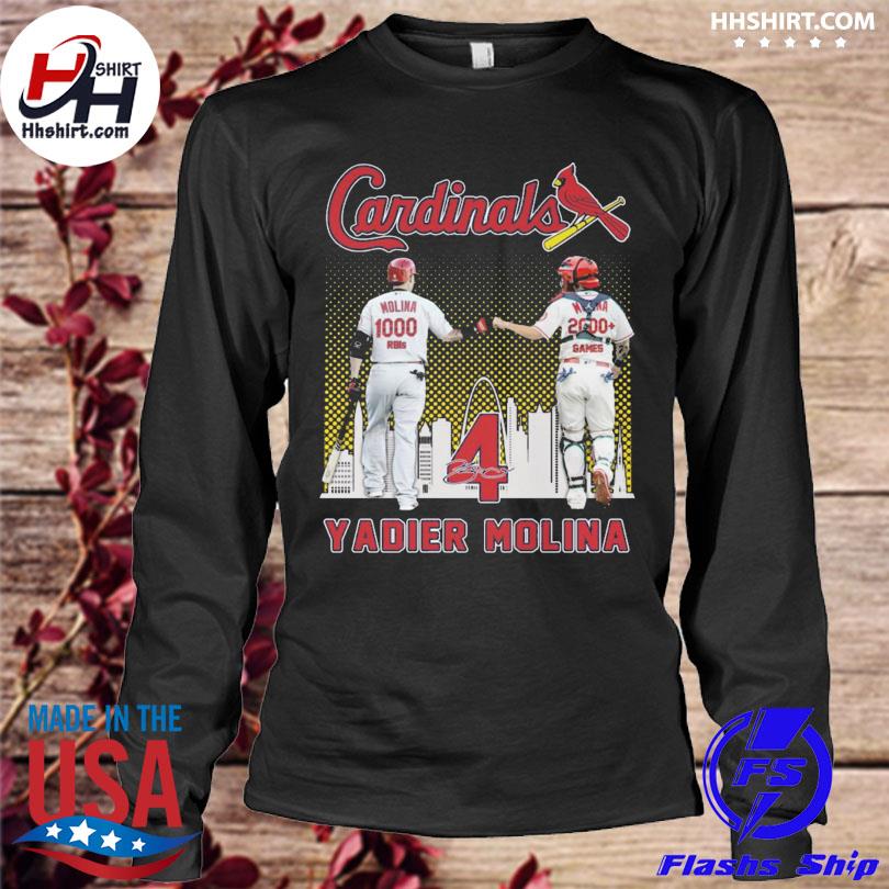 St. Louis Cardinals Yadier Molina Molina 1000 signatures shirt
