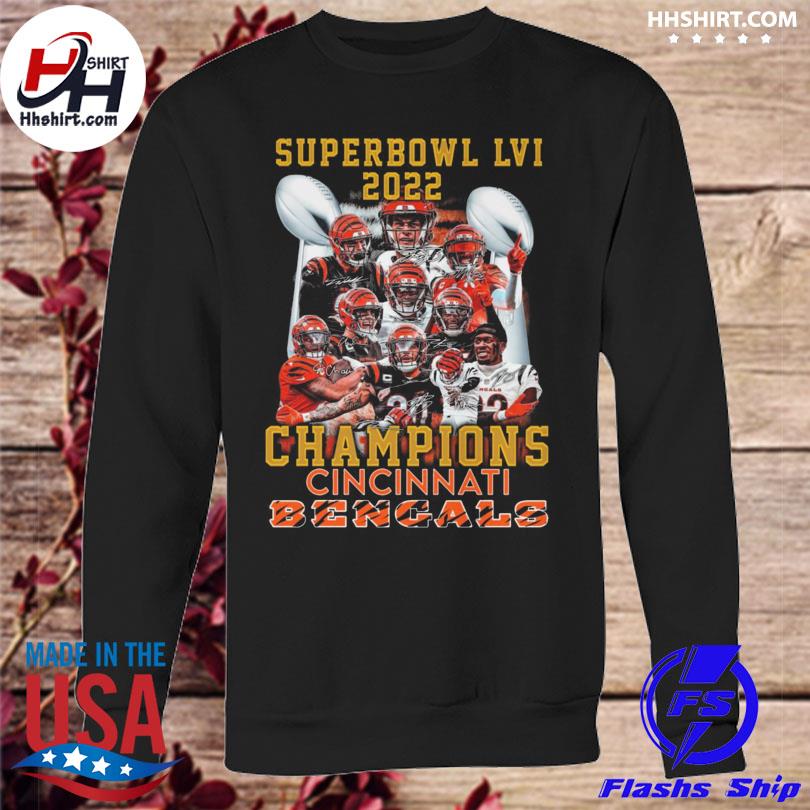 Official official Super Bowl LVI 2022 Champions Cincinnati Bengals  Signatures Shirt, hoodie, sweater, long sleeve and tank top