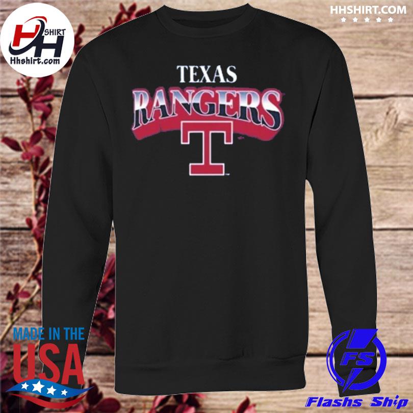 Texas rangers cooperstown collection rewind arch shirt, hoodie