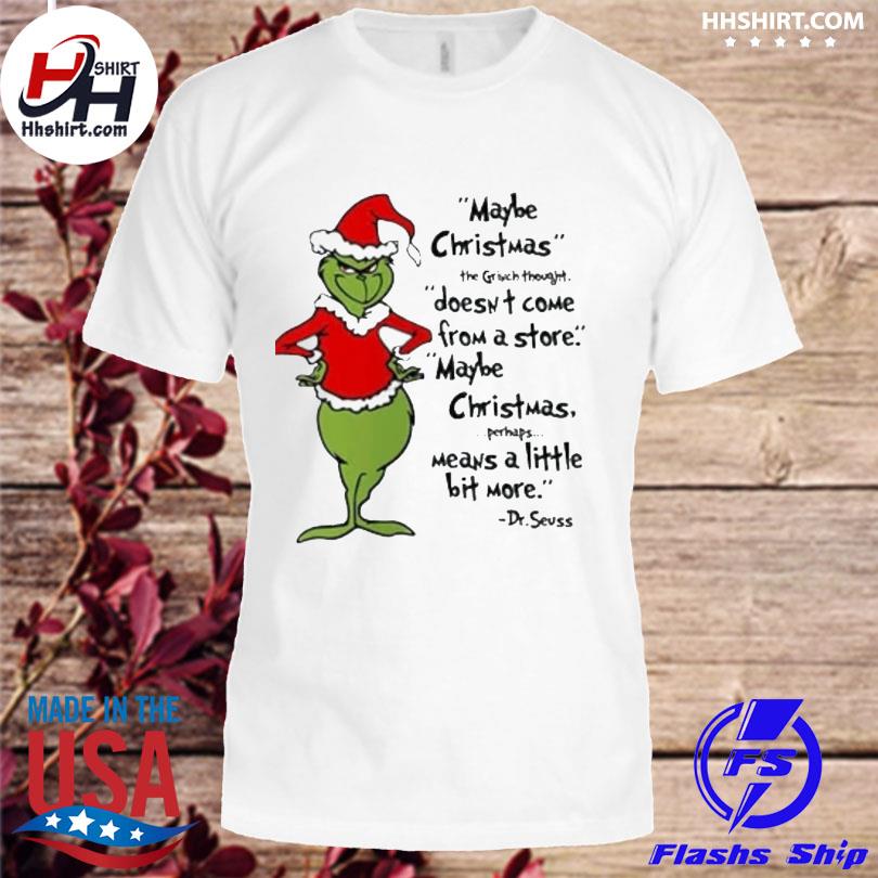 The grinch thought doesn't come from a store Christmas sweater