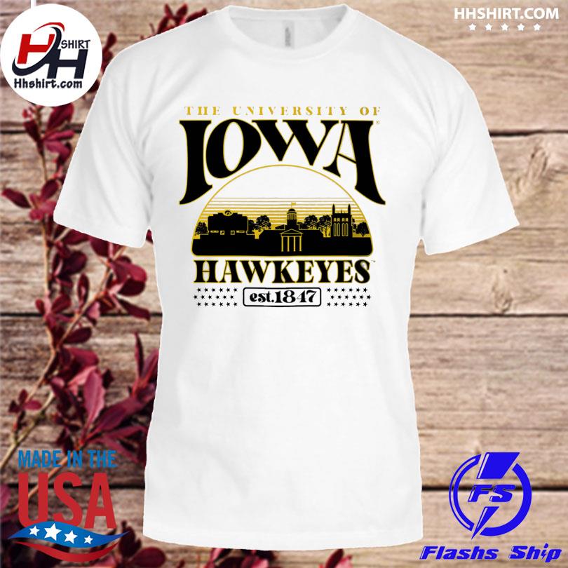 Uscape apparel white iowa hawkeyes est 1947 shirt