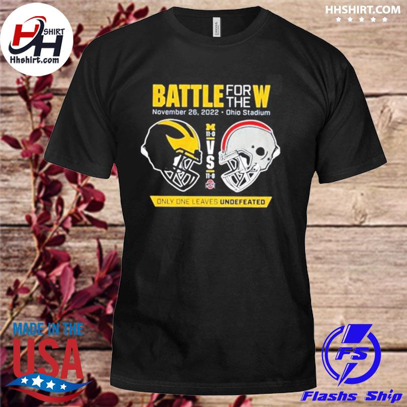 Valiant University of Michigan Football vs. Ohio State 2022 ''Battle For  The W'' Navy Tee