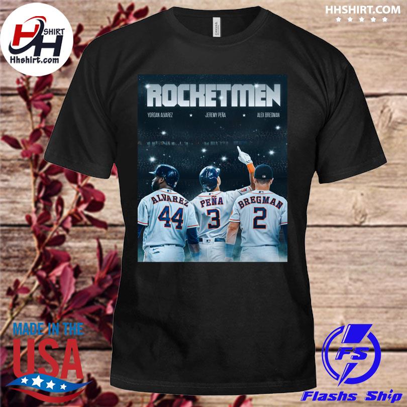 Yordan Alvarez Jeremy Pena alex Bregman Houston astros Rocketmen shirt